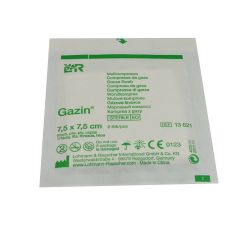 Gazin 8-fach 7,5x7,5cm sterile Mullkompressen 