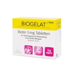 Biogelat Biotin 5mg Tabletten - 100ST - zurzeit nicht lieferbar