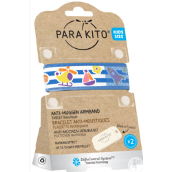 Para'kito Mückenschutz Armband für Kinder - gemustert ( Farbe nicht frei wählbar) 