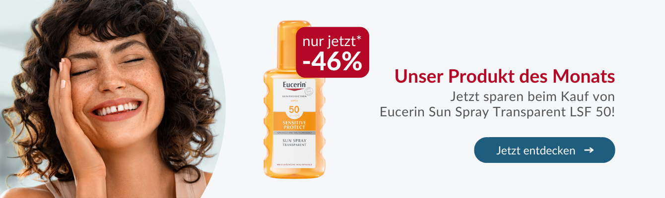 Produkt des Monats | Eucerin Sun Spray Transparent LSF 50 200 ml -46%