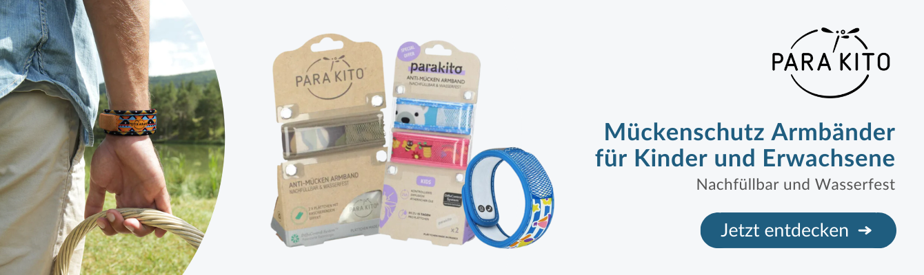 PARA'KITO Mückenschutz - für einen 24h Schutz bis zu 7 Tage pro Aufladung!